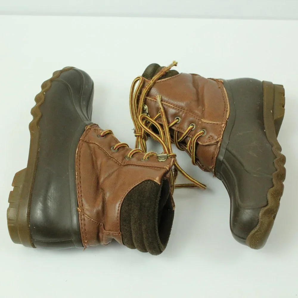 SPERRY Top-Sider Avenue Duck Boot Big Kids 3 Tan Brown Waterproof Boys Lace Up